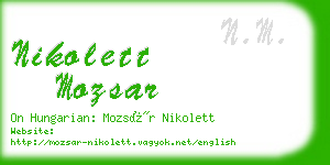 nikolett mozsar business card